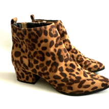A New Day Women Size 8.5 Leopard Print Ankle Bootie Boots 2&quot; Block Heels Shoes - £16.57 GBP