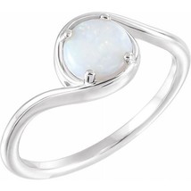 Platinum Australian Opal Bypass Ring Size 7 - £678.52 GBP