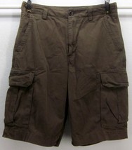 BANANA REPUBLIC Relaxed Fit Brown Cargo Shorts Men&#39;s Bottom size W30 Dra... - $35.00