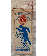 banner, Lions Club, 2 Jogging, Kinshasa, 1986, Ancestors, Lipopo Dimensions - $220.96 MXN