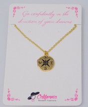 Compass Necklace - Silver or Gold Charm Navigation Nautical Graduation P... - $4.99