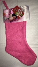 Disney Minnie Mouse Pink Felt, Satin Top Christmas stocking new 15.5” - £7.98 GBP