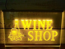 Wine Shop Led Neon Light Sign Hang Signs Wall Bar Beer Club Pub Decor Advertise - £20.72 GBP+