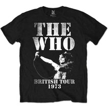 The Who Live Tour 1973 Roger Daltrey Rock Official Tee T-Shirt Mens Unisex - $31.92