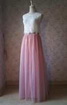 Pink Long Tulle Skirt Outfit Custom Plus Size Bridesmaid Tulle Skirt image 10