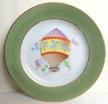 Hot Air Balloon Plate Green St.Martin Limoges Decorated by hand  in San Marino - £11.87 GBP