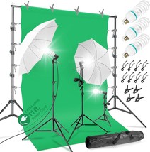 10 X 9.6 Ft. Heavy Duty Backdrop Stand / 10 X 20 Ft. Green Background, A... - $193.99