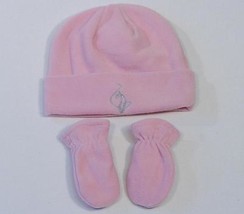 Baby Phat Girlz Pink Fleece Winter Hat &amp; Mittens Infant One Size 9-18 Months NWT - $18.55