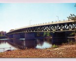Coolidge Bridge Northampton Massachusetts MA UNP Chrome Postcard F18 - $2.67