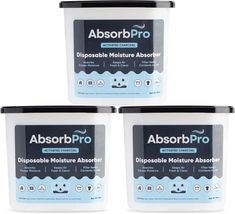 Activated Charcoal Moisture Absorber Tub 3-Pack - 18 oz Odor Eliminator ... - $46.48