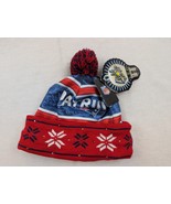 New England Patriots Light Em Up LED Hat Winter Pom Beanie Stocking Knit... - $27.45 CAD