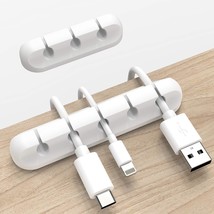 White Cable Clips, Cord Organizer Cable Management, Usb Cable Holder Wire/ Cord  - £10.21 GBP