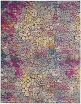 8&#39; X 10&#39; Pink And Ivory Coral Power Loom Area Rug - £205.08 GBP