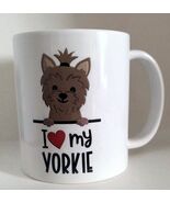 I Love My Yorkie Design Imprinted On 11oz Ceramic Mug - $10.00