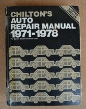 1971 to 1978 Chilton&#39;s Auto Repair Manual Earlier Model American Car - £5.50 GBP