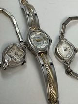 Lot of Three Precision Gruen Ladies Watches Two Wind Up One With New Bat... - $67.27