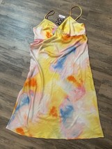 DVF x Target Diane Von Furstenberg Rainbow Sunset Long Satin Slip Dress XL - $38.59