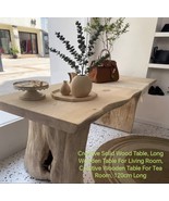Creative Solid Wood Table, Long Wooden Table For Living Room, 120cm Long - €993,61 EUR