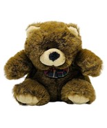 Lord &amp; Taylor Chosun Chubby Teddy Bear Plaid Bow Young Peoples Shop 1994... - £14.65 GBP