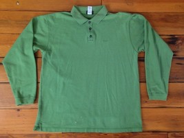 Patagonia 100% Organic Cotton Green Henley Button Collar Travel Shirt L 45&quot; Chst - £31.28 GBP