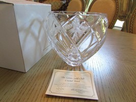 Lenox Crystal Gold Club Bowl #095014 Hallmarked Boxed Mint 7.25" Coa Stunning - $49.45