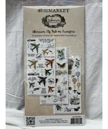 49 &amp; Market Wherever Fly Rub On Transfers 3   6x12 Sheets Airplanes Ball... - $11.99