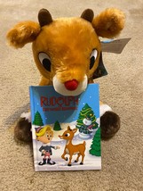 NWT Kohls Cares Christmas 10” Rudolph The Red Nosed Reindeer  Plush With Book - £11.90 GBP