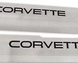 1990-1996 Corvette Sill Ease/Sill Covers/Protectors Clear W/ Black Lette... - $97.96