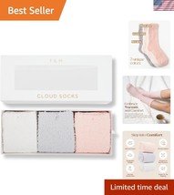 Ultimate Comfort: Cloud Socks Gift Set with Dove Grey, Blush Pink &amp; White - $54.00