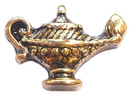 Vintage Goldtone Genie Lamp Floating Locket Charm - £1.89 GBP