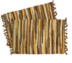 Nanny&#39;s Nook Fenced in Chindi Placemats Set of 2-12 X 18 - $16.83