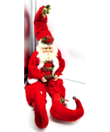 Christmas Season&#39;s Designs Santa Claus Jolly Red elf 19” sitting stuffed... - €33,00 EUR