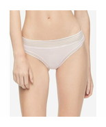 Calvin Klein Womens Striped Waist Thong Underwear, Small Pink - $11.97