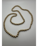 Antique 14k GF 1/20 Gold Bead Necklace 33” X 8mm 42g - $135.43