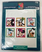 Mickey Unlimited - Mickey and the Gang - Color Blocks Cross Stitch Kit NEW - $12.95