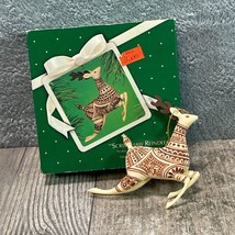 1983 Hallmark Keepsake Ornament Scrimshaw Reindeer - £7.56 GBP