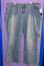FASHION BUG  Womens Light Jeans Bootcut Below Waist Moderately Curvy 28W Average - £18.62 GBP