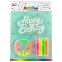 Alpen Birthday Candles with Holders (24pk) - with Plaque - $29.45