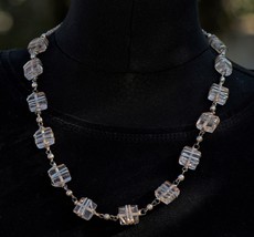 Italian Glass Bead Short Necklace for Women Vintage Venetian Boho Adjustable - £16.61 GBP