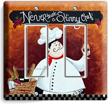 Drunk French Fat Chef 2GFI Light Switch Wall Plate Kitchen Dining Restaurant Art - £12.86 GBP