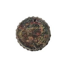 Antique Chinese Export Toy Drum Leather Wood Handpainted Patina - £73.95 GBP