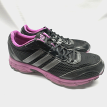 Adidas Mesh Athletic Sneakers Black Purple Women US Size 10 Lace Up PGS7... - $24.94