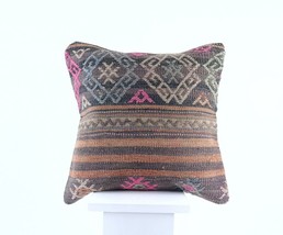 16x16 Ethnic Vintage Turkish Rug Pillow Cover Home Decorative Boho Cushion E808 - $18.91