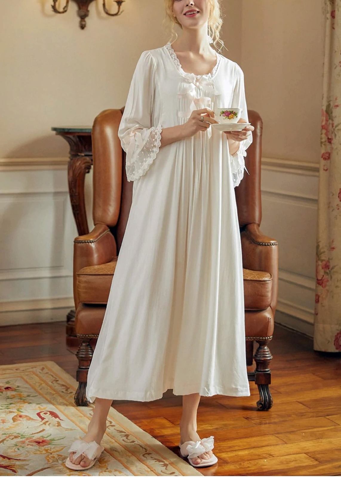 Plus Size maternity gowns| Hospital gowns| Comfortable Breastfeeding Gowns| Whit