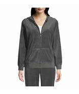 St. John&#39;s Bay Women&#39;s Active Long Sleeve Velour Hoodie Jacket 0X Vienna... - $39.77 CAD