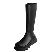 Kanseet Women Knee-High Boots Winter New Modern Boots Round Toe Platform Chunky  - £135.53 GBP