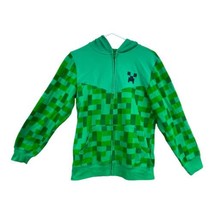 Jinx Minecraft Creeper Full Zip Green Hoodie Jacket Youth Size XL X Large - £11.23 GBP