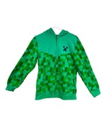 Jinx Minecraft Creeper Full Zip Green Hoodie Jacket Youth Size XL X Large - £10.27 GBP