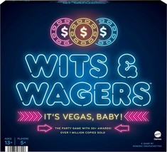 Wits Wagers Board Game Vegas Edition Party Game with Dry Erase Boards Markers Po - $48.67