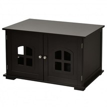 Large Wooden Cat Litter Box Enclosure Hidden Cat Washroom with Divider -... - £137.23 GBP
